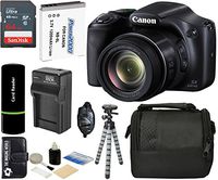 Canon PowerShot SX530 HS 16MP Super 50x Optical Zoom is 1080p HD Video CMOS Digital Camera + Case + Spare Battery and Charger + Tripod + Hand Grip + 64GB Advanced Accessories Bundle