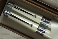 Cross Executive Limited Series Beverly White Pearlescent Capped Gel Ink Rollerball Pen and Ballpoint Pen Set