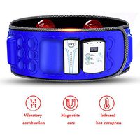 Slimming Belt Electric Fitness Vibrating Tummy Massage Toned Stomach Muscles Electric Stimulators Fat Burning Belt Fast Weight Loss,Blue