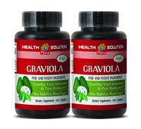 Yeast Nutrient - GRAVIOLA Extract 650 Mg - Graviola Leave Extract - 2 Bottles 200 Capsules