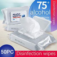 75% Alcohol Detergent Wipes Large Wet Wipes(8"x6"),75% Soft Alcohol Wet Wipes for All-Purpose Cleaning (1 Pack,50Wipes)