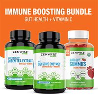 Zenwise Immune Defense…Enzyme, Probiotic, Polyphenol Protocol– Digestive Enzymes + Good Gut Gummies + Green Tea Extract - Features DE111 Probiotic for Clinically Studied Immune Support – Plus Vegan G