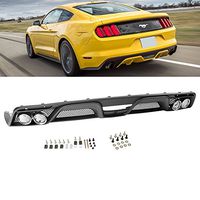 Rear Bumper Diffuser For 2015-2017 Ford Mustang GT350 Valance Body Muffler Tips