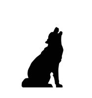 Advanced Graphics Howling Wolf Silhouette Life Size Cardboard Cutout Standup