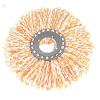 Baost Durable Round Shape Replacement Mop Micro Head Refill Universal for 360°Spin Magic Mop Floor Cloth Mop Head (Orange)