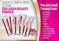 Collagen Beauty Powder- Convenient Stick Packs for Travel- 7 Stick Packs (7 Day Supply) Bovine Hide Verisol Collagen for Skin Hair and Nails, Mix in Water and Drink Daily