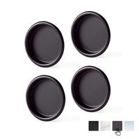 Closet Door Finger Pull 2-1/8", Easy Snap in Installation, Oil Rubbed Bronze,Fits a 5/16"Depth x 2-1/8" Diameter Opening Hole,4 Pack