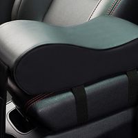 Car Armrest Cushions Car Center Consoles PU Leather Memory Cotton Car Arm Rest Covers Box Pad Head Neck Rest Pillow Pad for Car Motor Auto Vehicle(1pc,Black)