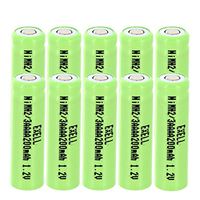 10x Exell 2/3AAAA NiMH 200mAh 1.2V Flat top Rechargeable Battery