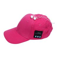 Jiecikou Bluetooth Baseball Cap Wireless Summer Hats Men Women Fasion Caps Hands Free Microphone Stereo Wireless Headphone for Women Red