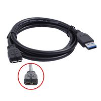 Guy-Tech USB 3.0 Data Cable Cord for WD My Passport Portable Hard Drive 4TB WDBYFT0040BBK, 2.3Feet