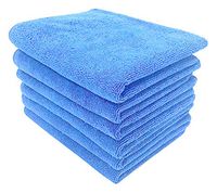 UTowels Professional Grade Premium Multi-Color Microfiber Towels 16" x 16" for All House Cleaning and Car Cleaning (144, Sky Blue)