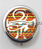 BlackKey Egyptian Ankh 3-Compartment Decorative Pocket Gift Box Case Organizer for Pill, Color 1 -907