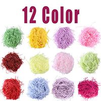 Hofumix Gift Basket Fillers Colorful Shredded Papers Crinkle Papers Gift Paper Shreds Paper Confetti for Gift Wrap Gift Decorations 12 Colors