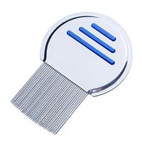 lucky air Pet Supplies Terminator Lice Comb Nit Free Kids Hair Rid Headlice Stainless Steel Metal Teeth Remove Nit Brush Dog Brush,Blue,one Size,France