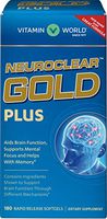 Vitamin World NeuroClear™ Gold Plus | Rapid Release Brain Support Supplement feat. Phosphatidylserine | Supports Memory & Focus for Overall Mental Health & Function, 180 Softgels