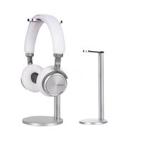 EletecPro Headphone Stand Holder,Universal Aluminum Alloy Gaming Headset earphone Holder Table Desk Display Rack Hanger Orgnizer Support For All Headphone Sizes (Silver)