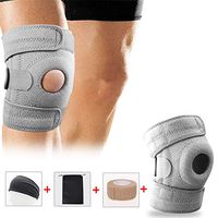 Youtec Knee Brace, Knee Sleeve, Knee Support Hinged Leg Pad Men & Women Large Small with Adjustable Velcro for Meniscus Tear, Arthritis, ACL, MCL, Sport, Running, Basketball, Wrestling, Calf, Grey