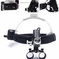 BoNew Surgical Medical Adjustable Headband Loupe with LED Headlight 2.5X420mm DY-105 Black