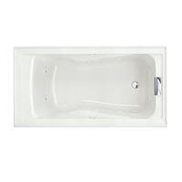 American Standard 2425VC-RHO.020 Evolution 5-Feet by 32-Inch Right-Hand Outlet Whirlpool Bath Tub with EverClean, Hydro Massage System I and Integral Apron, White