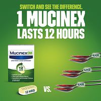 Cough Suppressant and Expectorant, Mucinex DM 12 Hr Relief Tablets, 2ct, 600 mg, Thins & loosens mucus that causes chest congestion, #1 Doctor recommended OTC expectorant (Bulk pack)