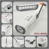 CyberTech Dynamo Solar Lamp Hand-Crank Emergency Weather Digital Tuning Radio with Siren, LED Flashlight, Cell Phone Charger