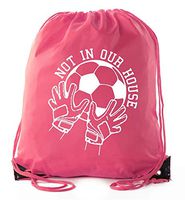 Soccer Party Favors | Soccer Drawstring Backpacks for Birthday Parties, Team events, and much more! - Pink CA2500SOCCER S2