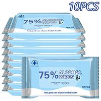 Wet Wipes, Multi-Purpose Wet Wipes, Soft Skin-Friendly Washable Wet Wipes, 10 Packs Wipes for Post Workouts, Camping, Backpacking, Outdoors and Hiking, Cleaning Wet Wipes