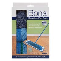 Bona Microfiber Floor Cleaning Mop Pads, 3 Pack
