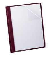 Oxford Clear Front Report Cover, 3 Prong, 1/2 inch Capacity, Burgundy, Letter Size, 25 per Box, (53341)