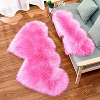 Nesee Super Soft Faux Sheepskin Fur Area Rugs for Bedroom Floor Shaggy Plush Carpet Faux Fur Rug Bedside Rugs Chair Cover Seat Couch Pad Area Carpet