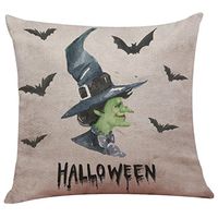2017 Halloween Day Pillow Case,Elevin(TM)New Happy Halloween Day Pillow Cases Linen Sofa Cushion Cover Home Decor (M)
