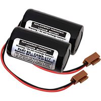Two PLC Lithium 3V 2200mAh Computer Backup Batteries, Replacements For Ge Fanuc CNC 16i, CNC 18i, Cutler Hammer A20B-0130-K106, A98L-0031-0007, Dantona COMP-177, Energy+ BR-CCF1TH, Newark 25C3008
