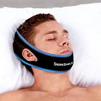 SnoreShield Anti Snore Chin Strap - The #1 Ranked Snoring Sleep Solution - Natural And Comfortable Instant Snore Stopper - Easy To Use And Adjustable