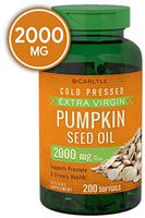 Carlyle Pumpkin Seed Oil 2000 mg 200 Softgel Capsules | Cold Pressed, Extra Virgin | Non-GMO, Gluten Free