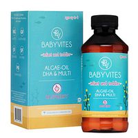 BabyVites Infant Toddler Liquid Multivitamin, Algae-Oil Vegetarian DHA, Raspberry Flavor (0-4 Years)
