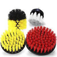 Drill Brush Set of 4, Soft, Medium, and Stiff Power Scrubbing Brush Drill Attachment, for The Toughest Cleaning Jobs, Drill Powered Cleaning Attachments for Bathrooms, Kitchens, Cars and More