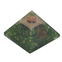 Crocon Green Onyx Orgone Pyramid with Crystal Point Energy Generator for Chakra Balancing Reiki Healing & Aura Cleansing Size : 2.5-3 inch