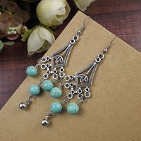 1set New Chic Fashion Womens Jewelry Turquoise bead Type Ear Stud Earrings Gift Good Stylish Design Bright Designer Novelty Girls Prom Brides Charms Cute Charm