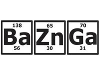 So Cool - Bazinga Periodic Elements - Vinyl 7" Wide (Color: BLACK) decal laptop tablet skateboard car windows stickers