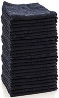 Grade Microfiber All-Purpose Superior Microfiber Towels! Soft, Plush & Durable - Ideal for Screens, Laptops, Windows, Mirrors, Gym, Workout and More! (24 Pack) (12x12, Black)
