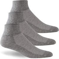 Facool Diabetic Socks for Men Women, Unisex Cotton Ankle Extra-Wide with Non Binding Top, Seamless Toe for Swollen Feet 3 Pairs Gray XXL