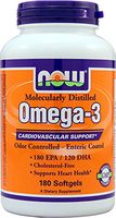 Omega-3 (Molecularly Distilled) - 180 Softgels by NOW
