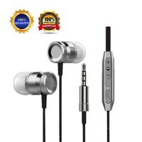 Earphones Headphones, Earbuds, in-Ear, Earbuds Ear Buds in Ear Headphones Wired Earphones with Microphone Mic Stereo and Volume Control Waterproof Wired Earphone Compatible with Mp3 (2)