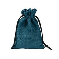 BZCTAH 20 PCS Linen Drawstring Bags Natural Cotton Jewelry Bags for Wedding Shower, 7 x 9cm Durable Jute Burlaps Gift Bags, Party Favors, Jute Sacks Project, Tea Bags, Candy Bags, Blue