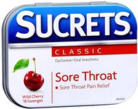 Sucrets Wild Cherry 18ct Size 18ct Sucrets Wild Cherry 18ct