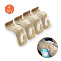 EldHus 4-Pack Car Hooks Headrest Hook, Seat Hanger Storage for Purse Hooks Bag Handbag