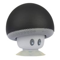 yunbox299 Bluetooth 4.2 Speaker with Suction Cup, Waterproof Portable Mini Cute Mushroom Hands-Free Call Bluetooth Loudspeaker Bass Sound Box Horn with Mic Black