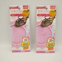 Japanese Toe Pad, Sandal Thong Type, Forefoot Cushions, Anti-Slip, Ultra Thin, Set of 2 Pairs