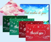 24 Thank-You Cards-Blank Cards with envelopes-Greeting Cards for Wedding Parties, Baby Full Moon, Graduation Ceremony, Business, Anniversary, and Any Occasion
